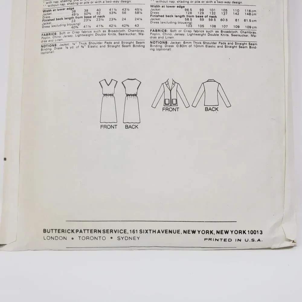 NEW Vintage Butterick 3617 Uncut Factor Folded Unused Sewing Pattern Size 12